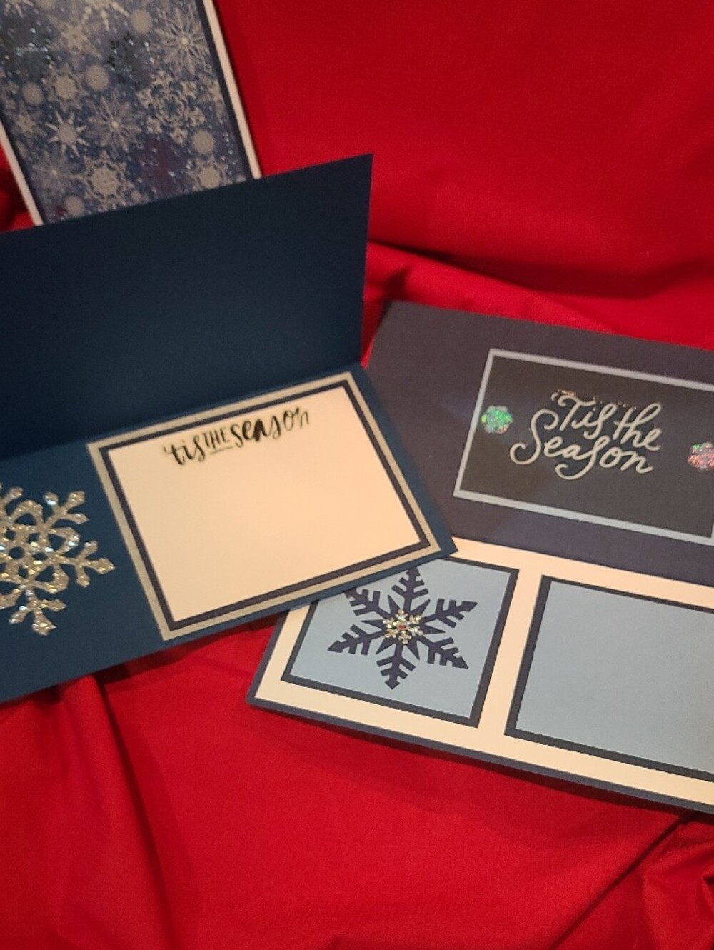 Festive Blue Snowflake Holiday Cards - 13 Pack of Asst Designs NWT - Picture 9 of 10